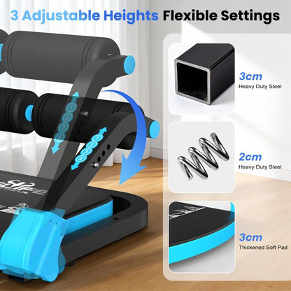 RELIFE Sit-Up Ab Trainer 330LBS Capacity Core Crunch & Roll-Up Machine Home Gym Abdominal Workout Equipment Ideal New Year Gift