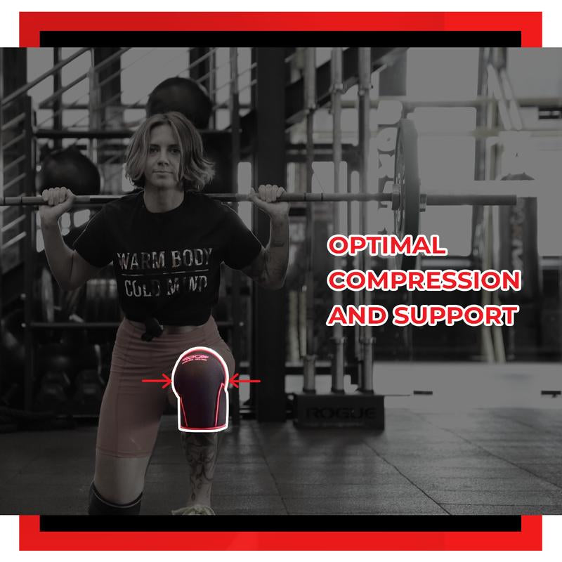 WARM BODY COLD MIND 7Mm Knee Sleeves for Weightlifting, Powerlifting, Squats and Heavy Gym Sessions, Strong Knee Support, Joint Stability, Compression Fit, Comfortable Design for Heavy Lifts
