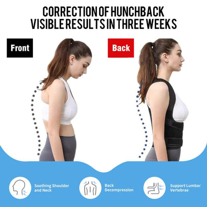 Posture Corrector Back Brace for Men & Women – Adjustable Spine Support Brace for Upper Back & Lower Back Pain Relief, Scoliosis, Slouching, and Posture Improvement – Comfortable & Breathable Design