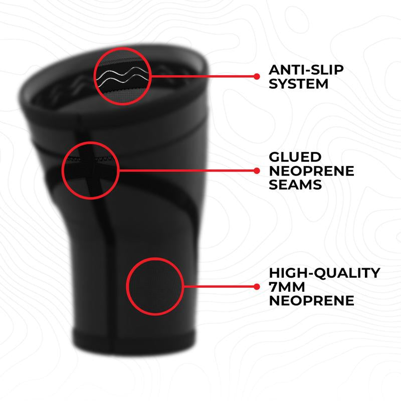 WARM BODY COLD MIND 7Mm Knee Sleeves for Weightlifting, Powerlifting, Squats and Heavy Gym Sessions, Strong Knee Support, Joint Stability, Compression Fit, Comfortable Design for Heavy Lifts