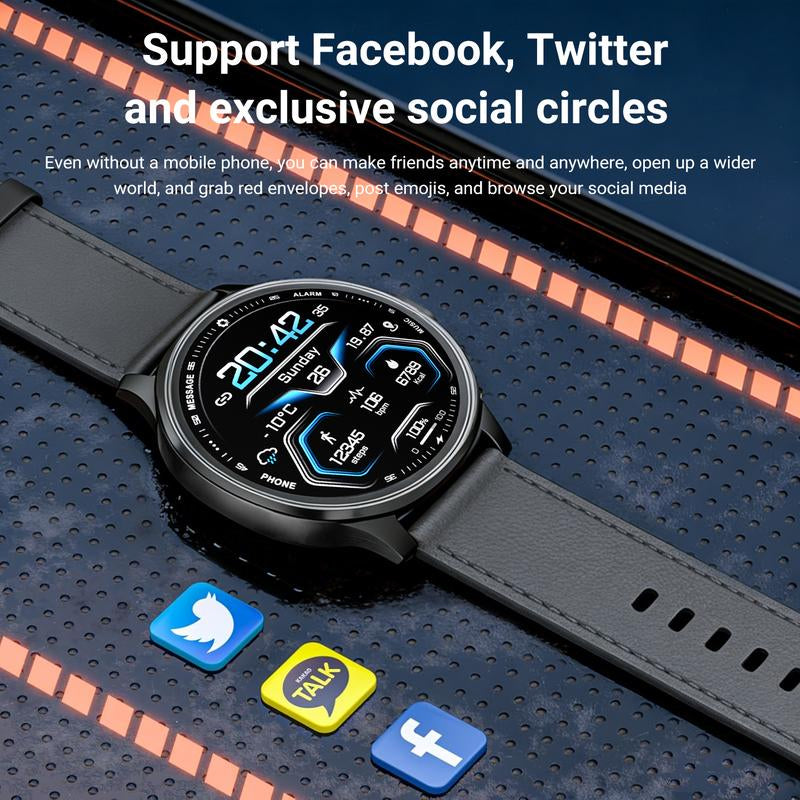 W&O 4G SIM Card Android Smart Watch, 1.73'' AMOLED Large Screen 3GB+32GB Smartwatch for Men Women with Rotating Camera Wifi GPS, 800Mah Fitness Activity Tracker Watch