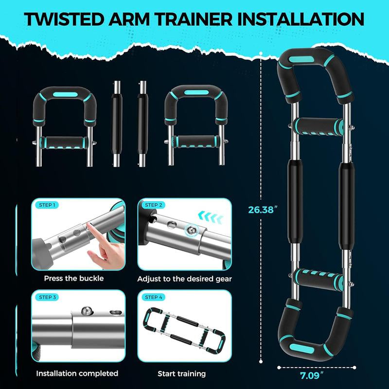 Arm Trainer, Adjustable Chest Workout Equipment, Arm Trainer for Men, Chest Trainer for Men, Shoulder Muscle Training, Portable Spring Resistance Home Fitness Equipment