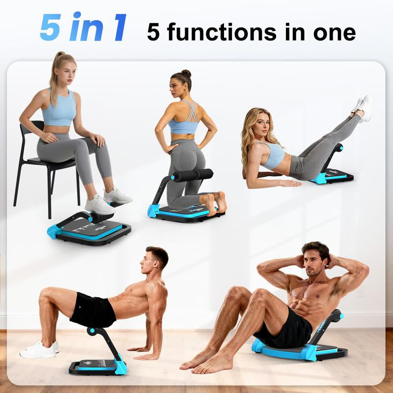 RELIFE Sit-Up Ab Trainer 330LBS Capacity Core Crunch & Roll-Up Machine Home Gym Abdominal Workout Equipment Ideal New Year Gift