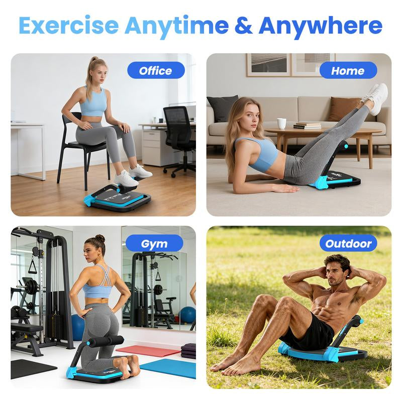 RELIFE Sit-Up Ab Trainer 330LBS Capacity Core Crunch & Roll-Up Machine Home Gym Abdominal Workout Equipment Ideal New Year Gift