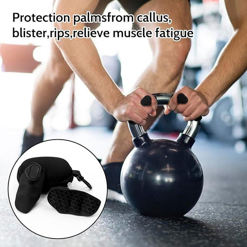 Manueklear2Pcs Anti-Slip Fitness Grip Pads - Silicone Non-Slip Palm Protectors, Ergonomic Design for Comfortable Holding, Suitable for Various Workouts like Deadlifts, Barbell, Dumbbells, Weightlifting, and More, Best for Christmas