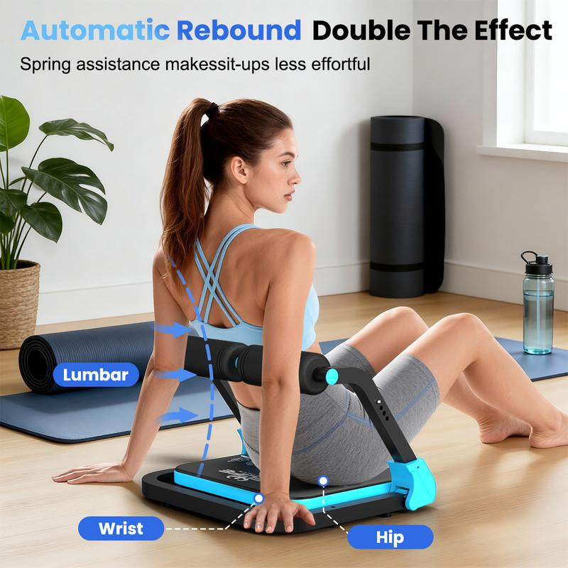 RELIFE Sit-Up Ab Trainer 330LBS Capacity Core Crunch & Roll-Up Machine Home Gym Abdominal Workout Equipment Ideal New Year Gift